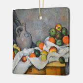 Paul Cezanne - Curtain, Jug en Fruit Bowl Keramisch Ornament (Links)