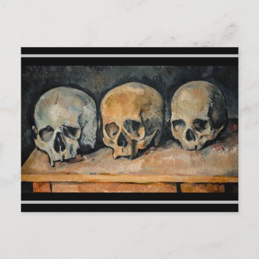Paul Cezanne - De Drie Schedels Briefkaart (Voorkant)