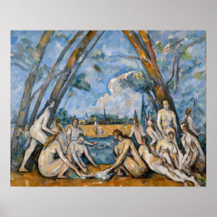 Paul Cezanne - De Grote Baders Poster