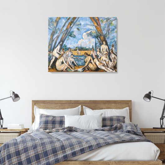 Paul Cezanne - De Grote Bathers Canvas Afdruk (Insitu (Slaapkamer))