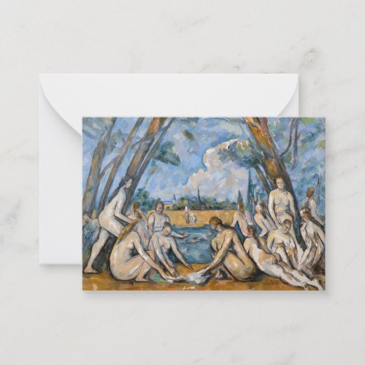 Paul Cezanne - De Grote Bathers Notitiekaartje (Voorkant)