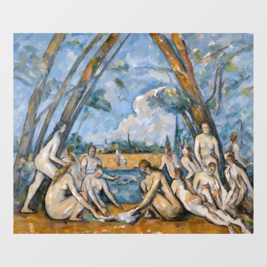 Paul Cezanne - De Grote Bathers Raamsticker (Vel)