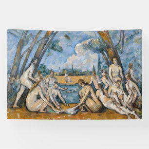 Paul Cezanne - De Grote Bathers Spandoek