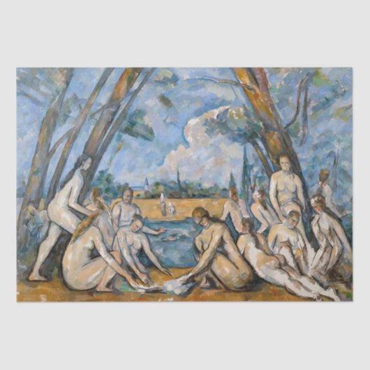 Paul Cezanne - De Grote Bathers Tissuepapier (Voorkant)