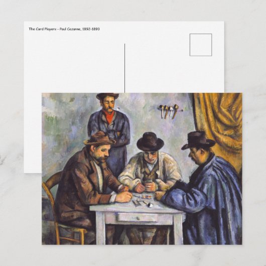Paul Cezanne - De kaartspelers Briefkaart (Voorkant / Achterkant)