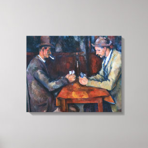 Paul Cezanne - De kaartspelers Canvas Afdruk