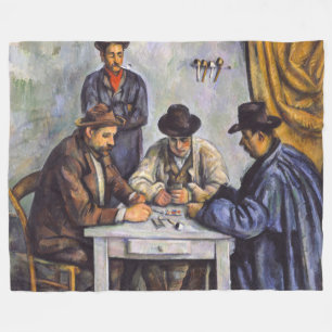 Paul Cezanne - De kaartspelers Fleece Deken