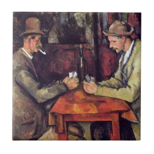 Paul Cezanne - De kaartspelers Kunstschilderij Tegeltje