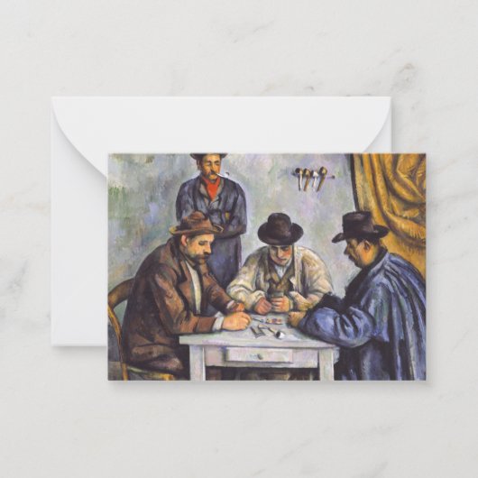 Paul Cezanne - De kaartspelers Notitiekaartje (Voorkant)