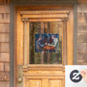 Paul Cezanne - De kaartspelers Raamsticker (Huis Deur)