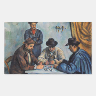 Paul Cezanne - De kaartspelers Rechthoekige Sticker