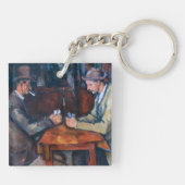 Paul Cezanne - De kaartspelers Sleutelhanger (Achterkant)