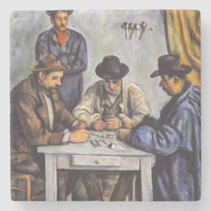Paul Cezanne - De kaartspelers Stenen Onderzetter