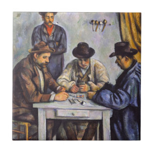 Paul Cezanne - De kaartspelers Tegeltje