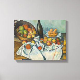 Paul Cezanne - De Mand met Appels Canvas Afdruk
