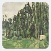 Paul Cezanne | De Poplars, c.1879-82 Vierkante Sticker (Voorkant)
