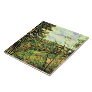 Paul Cezanne, De vallei van de Oise, Tegeltje