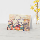 Paul Cezanne - De Waterverf van de Drie Skull Kaart (Gele Bloem)