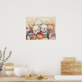 Paul Cezanne - De Waterverf van de Drie Skull Poster (Keuken)