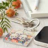 Paul Cezanne - De Waterverf van de Drie Skull Sleutelhanger (Voorkant Rechts)