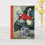 Paul Cezanne, Delft Vase avec Carte pour notes de (Fleur jaune)