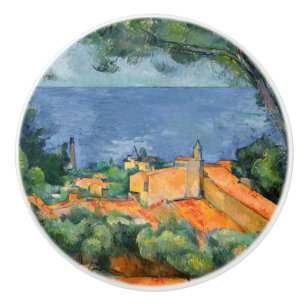 Paul Cezanne - Estaque met Red Roofs Keramische Knop