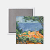 Paul Cezanne - Estaque met Red Roofs Magneet (Voorkant / Achterkant)