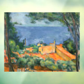 Paul Cezanne - Estaque met Red Roofs Raamsticker (Vel 3)