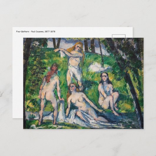 Paul Cezanne - Four Bathers Briefkaart (Voorkant / Achterkant)