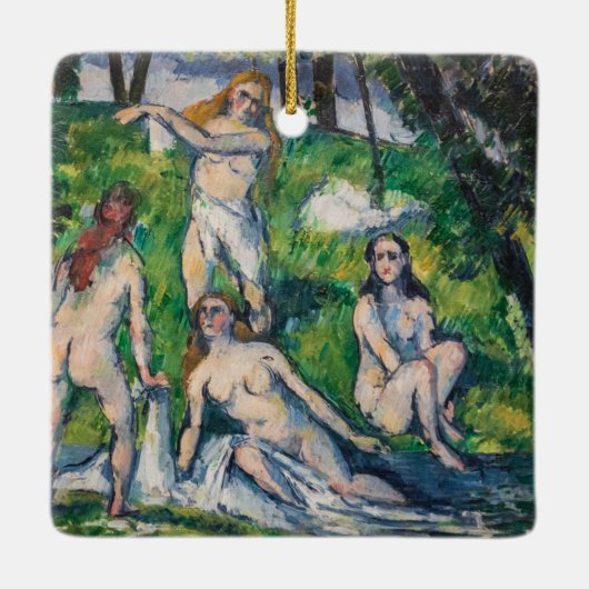 Paul Cezanne - Four Bathers Keramisch Ornament (Achterkant)