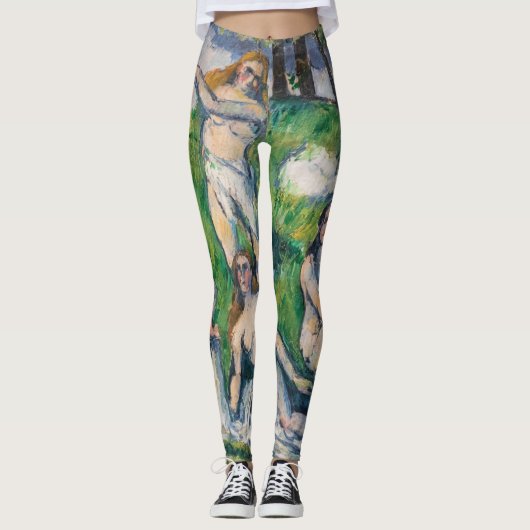 Paul Cezanne - Four Bathers Leggings (Voorkant)