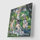 Paul Cezanne - Four Bathers Vierkante Klok (Hoek)