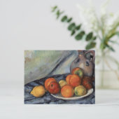 Paul Cezanne - Fruit en een juk op tafel Feestdagenkaart (Staand voorkant)