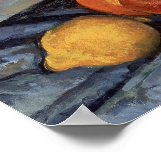 Paul Cezanne - Fruit en een juk op tafel Poster (Hoek)