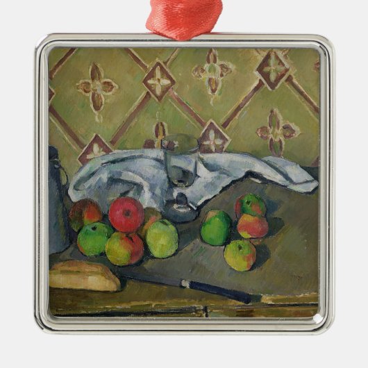 Paul Cezanne | Fruit, Serviette en Milk Jug, c.18 Metalen Ornament (Voorkant)