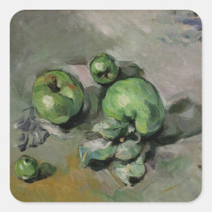 Paul Cezanne   Groene appelen, c.1872-73 Vierkante Sticker