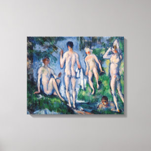 Paul Cezanne - Groep Baders Canvas Afdruk