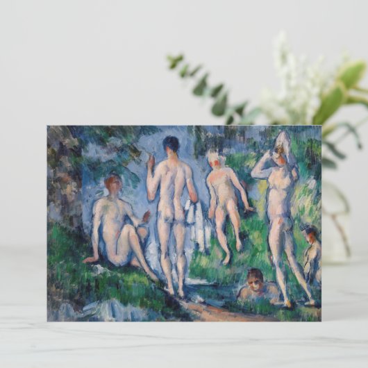 Paul Cezanne - Groep Bathers Bedankkaart (Staand voorkant)