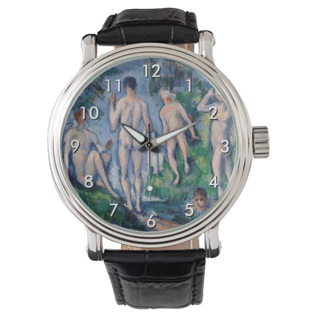 Paul Cezanne - Groep Bathers Horloge (Voorkant)