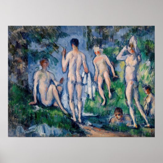 Paul Cezanne - Groep Bathers Poster (Voorkant)