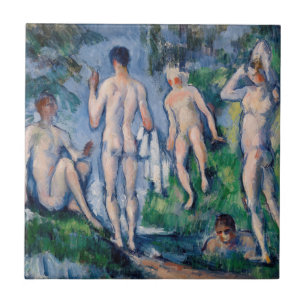 Paul Cezanne - Groep Bathers Tegeltje
