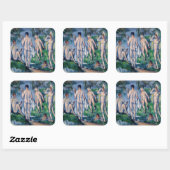 Paul Cezanne - Groep Bathers Vierkante Sticker (Vel)