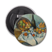 Paul Cezanne - Het mandje appels Button Flesopener (Voorkant)