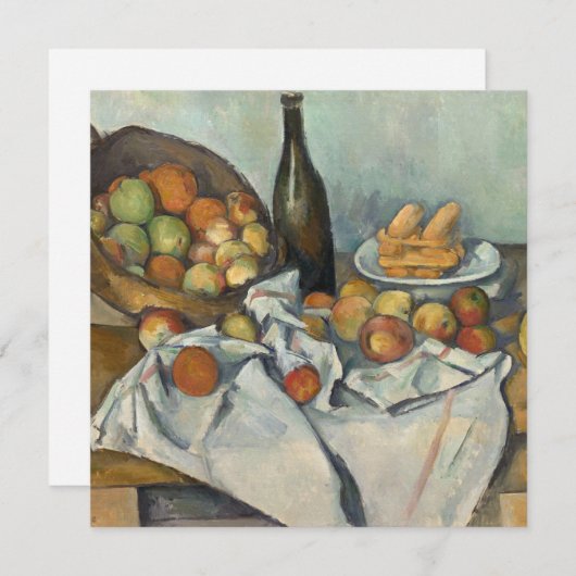 Paul Cezanne - het mandje appels Feestdagenkaart (Voorkant / Achterkant)