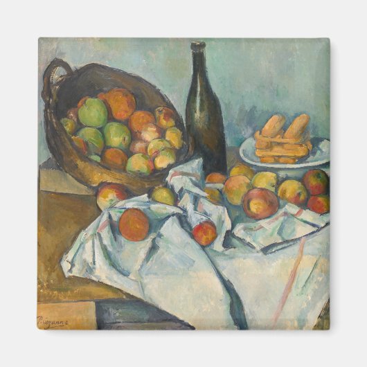 Paul Cezanne - Het mandje appels Magneet (Voorkant)