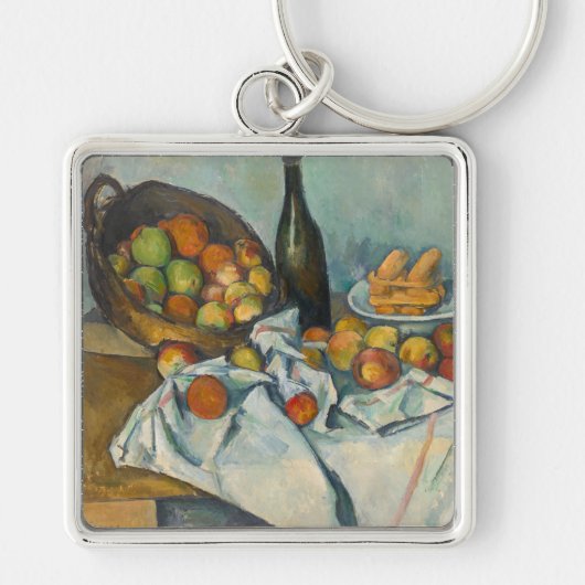Paul Cezanne - Het mandje appels Sleutelhanger (Voorkant)