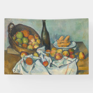 Paul Cezanne - Het mandje appels Spandoek