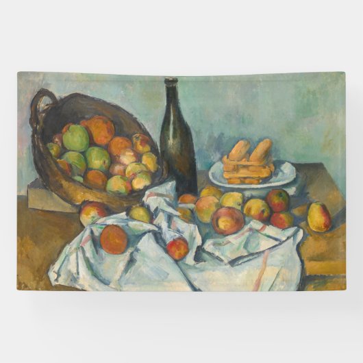 Paul Cezanne - Het mandje appels Spandoek (Horizontaal)