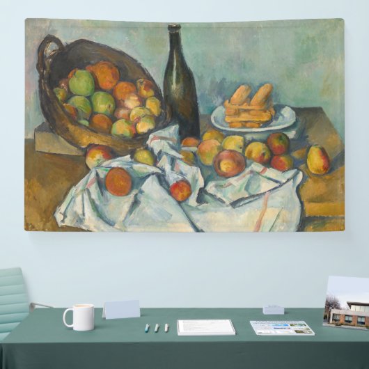Paul Cezanne - Het mandje appels Spandoek (Beurs)
