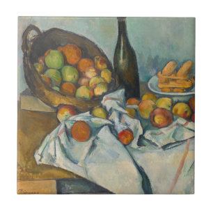 Paul Cezanne - Het mandje appels Tegeltje